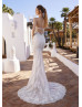 Sweetheart Neck Ivory Lace Tulle Effortless Beauty Wedding Dress
